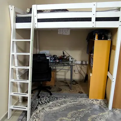 IKEA STORA Loft Bed Frame - White, Single
