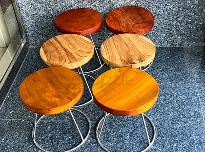 Beautiful Live edge round table- side tables- Brand New