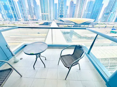 DMCC view | Front of Metro | 1 BR Balcony | Mid floor