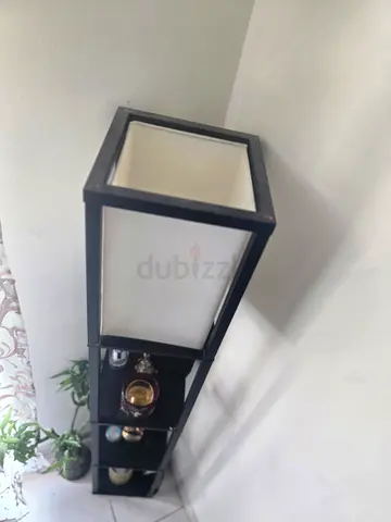 Tall Narrow Display Shelving Unit with Built-in Light Panels