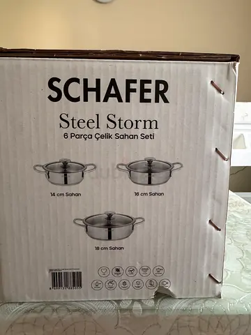 Schafer Steel Storm 6-piece Stainless Steel Cookware Set - Brand New in Box