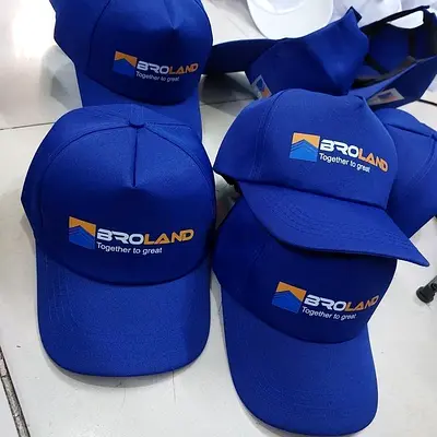 Set of Blue Branded Baseball Caps (Broland) - New/Unused