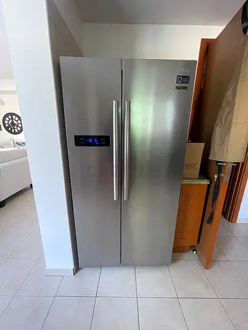 Stainless Steel Side-by-Side Fridge/Freezer - Good Condition