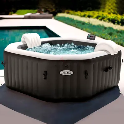 Intex 79IN X79IN X28IN PURESPA JET AND BUBBLE DELUXE SET