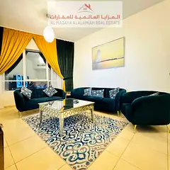 Monthly - 3 rooms and a hall - Al khan - Deluxe furniture - With internet -3 bathrooms -2 balcony .