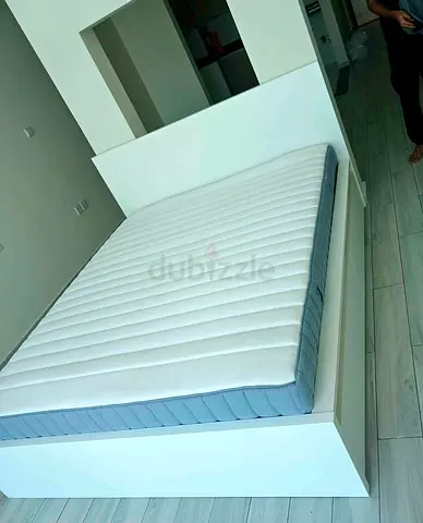 Ikea Malm bed with mattress queen size