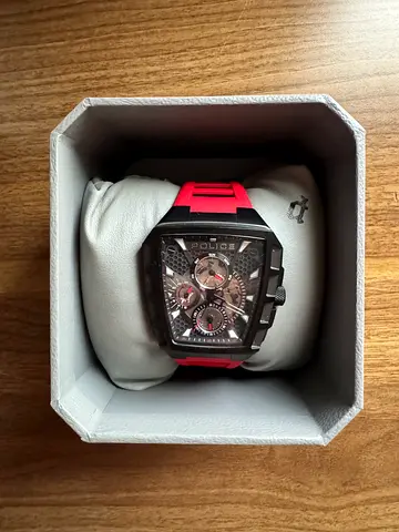 red strap police watch