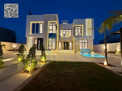 With only a 20% down payment | Own a luxury villa in Al Yasmin, Ajman | 6 master bedrooms (G+2) | With a swimming pool and 8500 sq ft green garden