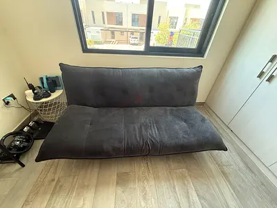 Compact Grey Two-Seater Sofa bed / Loveseat in Good Condition