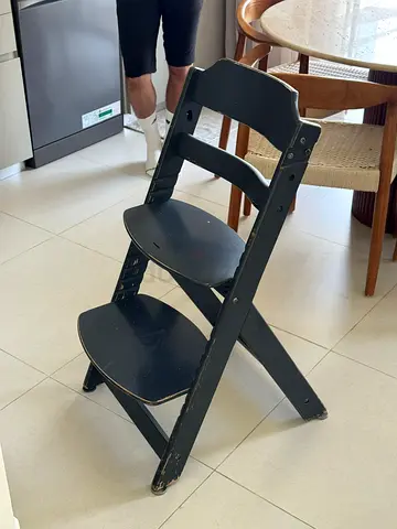 Wooden adjustable toddler high chair / learning tower - used
