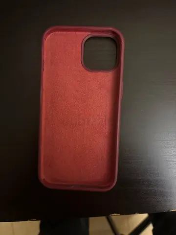 Well-used soft red phone case (iPhone-sized) - good condition