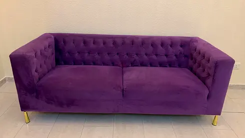 Cosy velour sofa