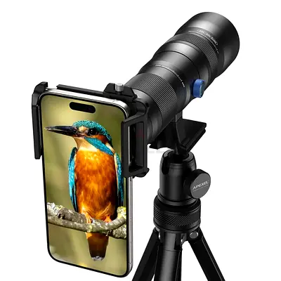 APEXEL 20X - 60X Portable Telephoto Lens + Tripod Kit for Smartphone