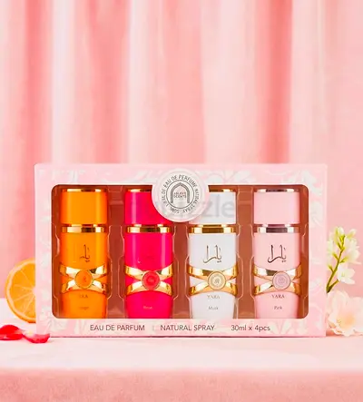 Set of 4 Yara Eau de Parfum 30ml - Assorted Scents (Pink, White, Red, Orange)