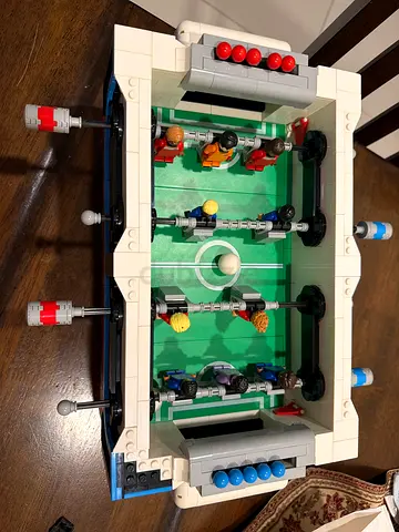 Used LEGO-style Tabletop Foosball / Soccer Playset - Complete