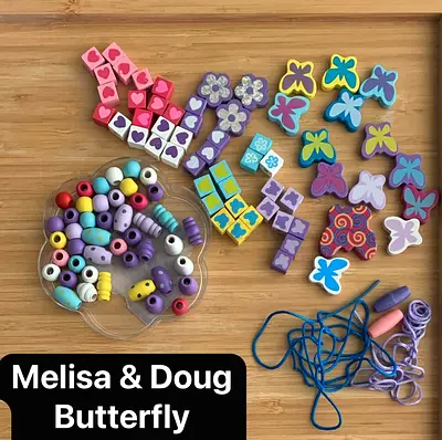 Melisa and Doug Butterfly Wood Beads Jewelry Set