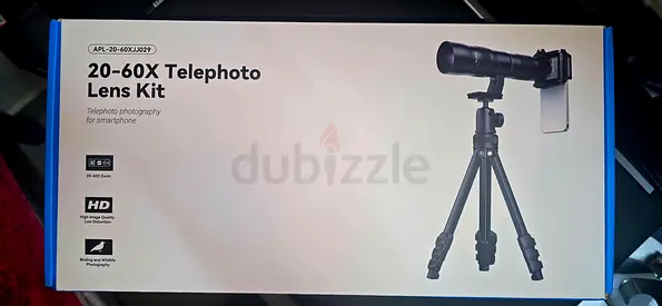 APEXEL 20X - 60X Portable Telephoto Lens + Tripod Kit for Smartphone