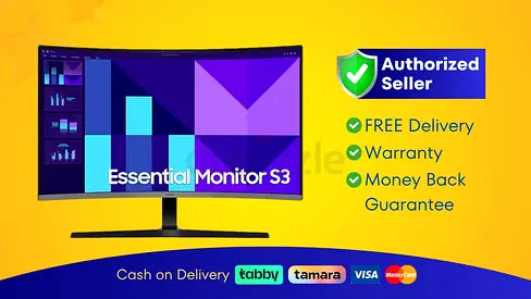 Samsung 32 inch Essential S3 Curved Full HD Monitor - 100Hz - Brand New | Warranty | Free Delivery
