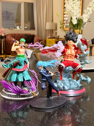 Authentic Anime Figures – Zoro, Gear 4 Snakeman Luffy  Rimuru Tempest – Excellent Condition