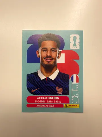 Panini World Cup 2026 Sticker William Saliba France