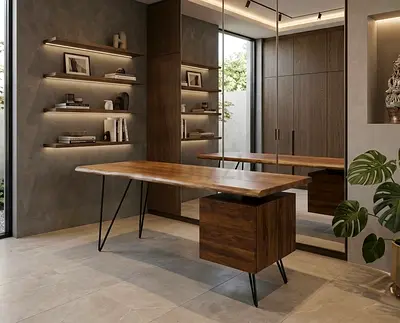 Marina home wooden study desk