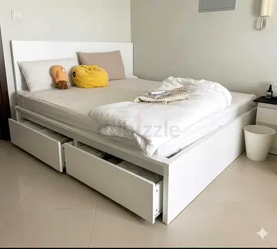 Ikea Queen size bed with mattress available in perfect condition