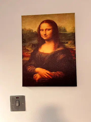 Framed Mona Lisa Reproduction Canvas Print - Good Condition
