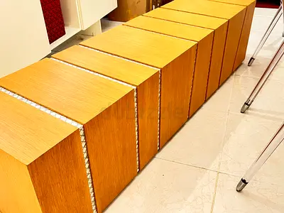 DRAW THE LINE BENCH WOODEN WITH MOP by Famous Designer Nada Debs