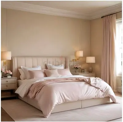 Modern Upholstered Bed Frame with Headboard