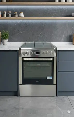 Beko latest model 4 Hobs electric ceramic Cooking range oven fan stove  60cm model CSM67301GW