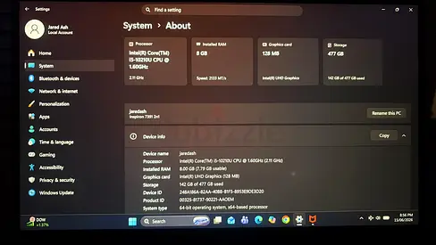 Dell Inspiron 13in - Intel i5-10310U, 8GB RAM, 512GB SSD, Windows 11, convertible