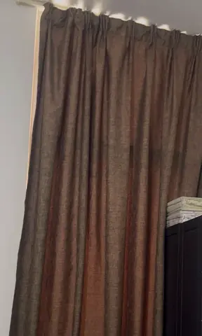 Curtains dark brown 8 pieces