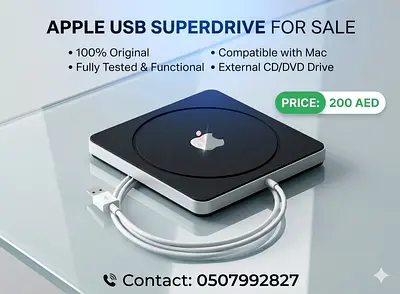 Title:
​Original Apple USB SuperDrive (Model MD564) – Clean  Fully Tested
​Description:
​Selling an