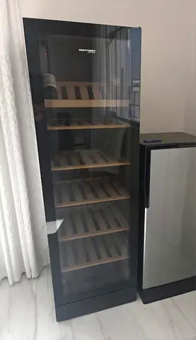 VestFrost Dual Zone Temperature 197 Bottles Capacity Wine Cooler Black Glass