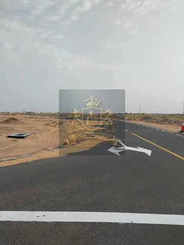 For sale in Sharjah, Al Sahma area, residential land with an area of ​​2420 feet, ground floor and two floors