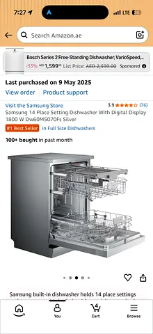 Samsung 14-Place Built-in Dishwasher with Digital Display (1800 W)