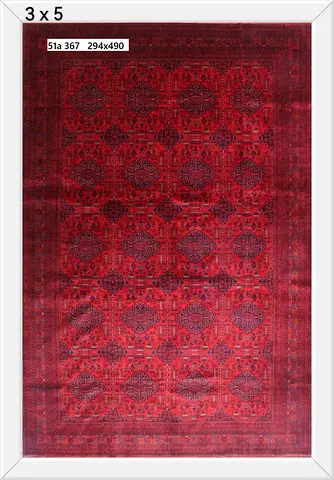 3*5 Red biljek high quality Area Rug 294x490 cm perfect for majlis