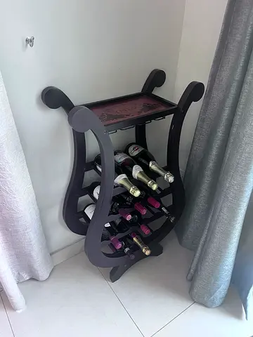 Wooden freestanding wine rack - excellent condition
