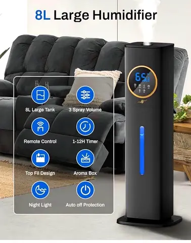 8L Large Capacity Humidifier with Remote Control