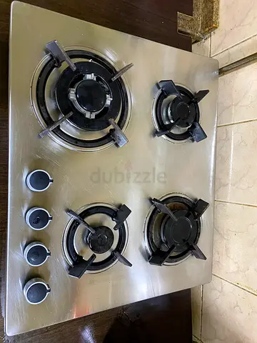 Stainless Steel 4-Burner Built-in Gas Hob - Good Working Condition