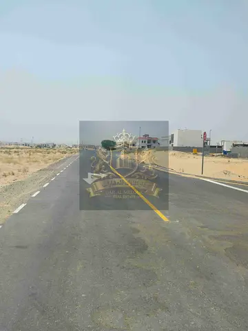 For sale in Sharjah, Al Hoshi area Residential land area 9100 feet Corner on three streets 24 meters