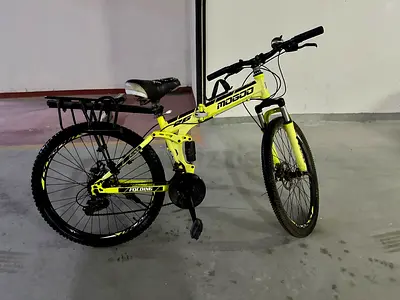 Used Yellow Mountain Bike with Rear Carrier - Good Working Condition