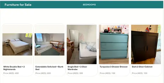 White double bed with two bedside tables