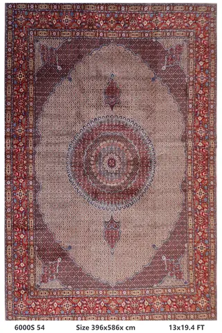 4x6 majlis Traditional red Rug 396x586 cm Wool handmade rug