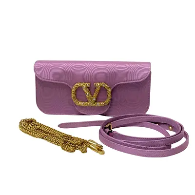 Valentino Loco Embellished Cluth Bag in Moire