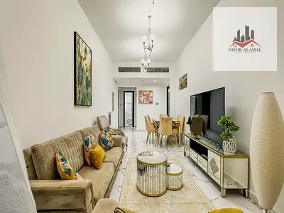 Sharjah Muwailih, two rooms and a hall, first tenant, fully furnished, super deluxe hotel