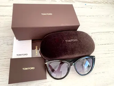 Tom Ford sunglasses cat eye black shades lenses