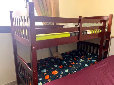 Solid Wood Bunk Bed - Good Condition, Single Over Single. and KING SIZE BED WITH MATRESS