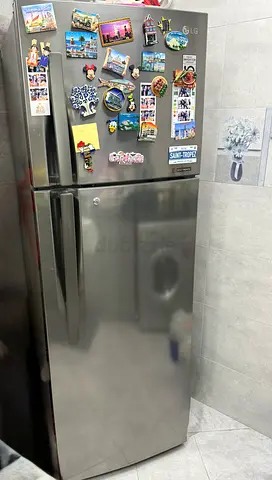 LG Top-Freezer Stainless Steel Refrigerator - Good Condition