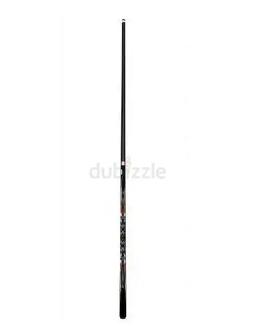 Cue Stick – Carbon/Matte Black Shaft With Intricate Tribal Geometric